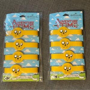 NOS Adventure Time Birthday Party Favors Jake The Dog Wristbands Lot of 2